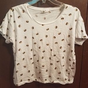 hamburger crop top